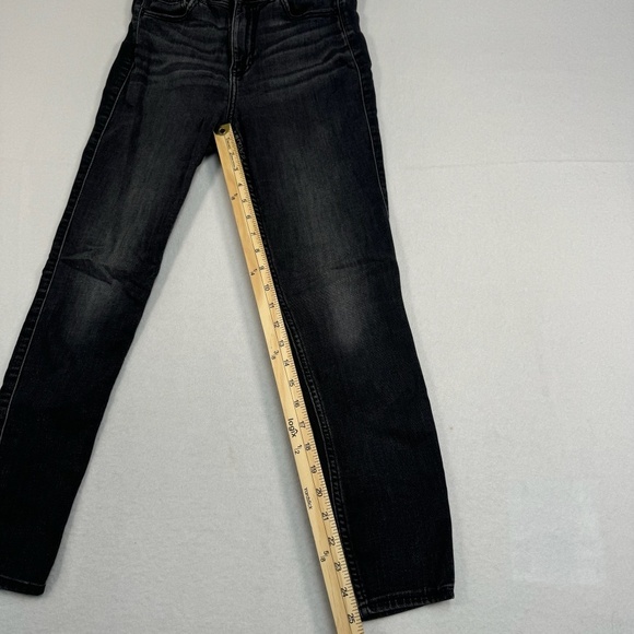Hollister Super Skinny Crop Jeans Womens Size 1/25 Black Wash High Rise - Picture 9 of 13